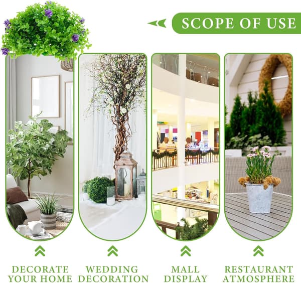 Kunstig installation og arrangementer til bryllup Ubesværet Topiary Grøn PVC