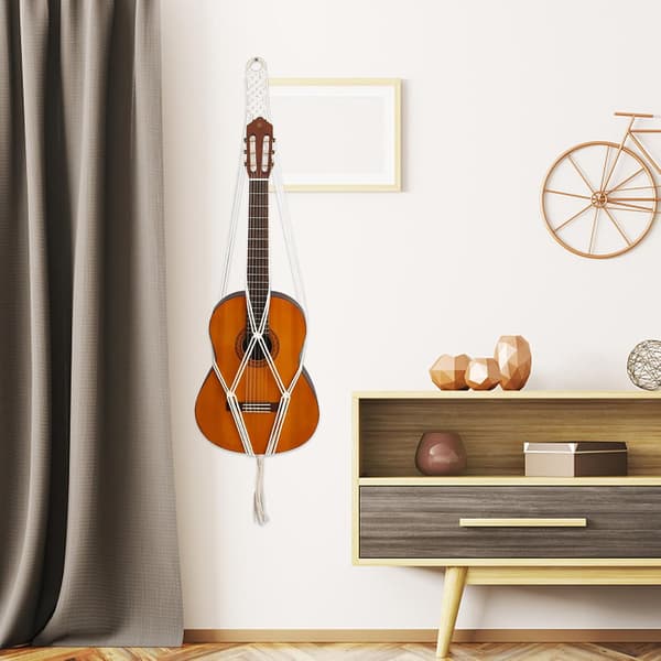 Snygg gitarrrem i bomull Kreativ gitarrtillbehör Slitstark Anti-stretch Födelsedagsmusiker