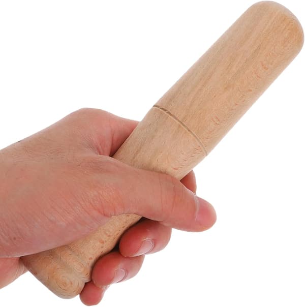 Hvitløksknuser i tre med stilig utseende og ergonomisk håndtak
