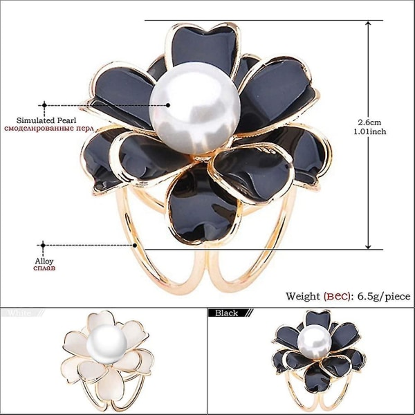 Perleblomster Tørklædespænde Kvinder Tørklædeholder Smykker Pins Tørklæderinge Til Kvinder
