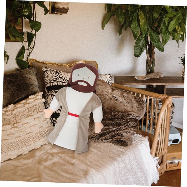 Jesus Plys Kastepude Blød Kælepude med Elastisk Fyld