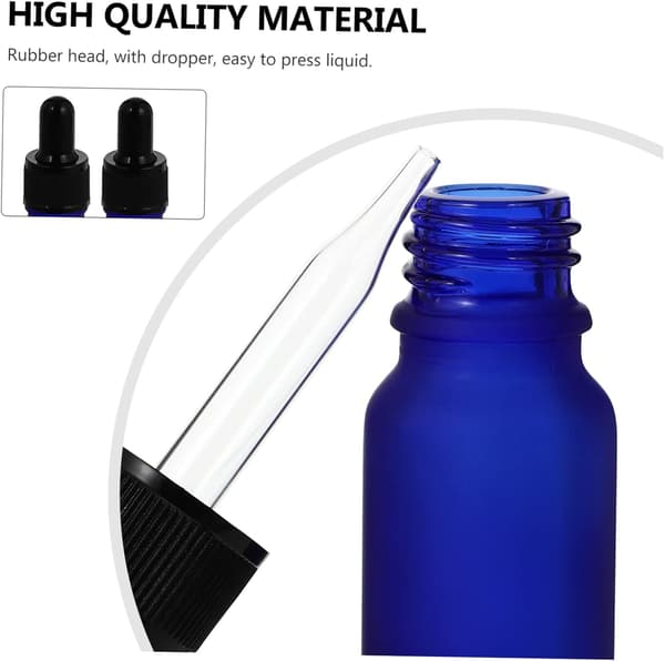 10 st 10 ml frostade glasflaskor för eteriska oljor påfyllningsbara rese-droppflaskor
