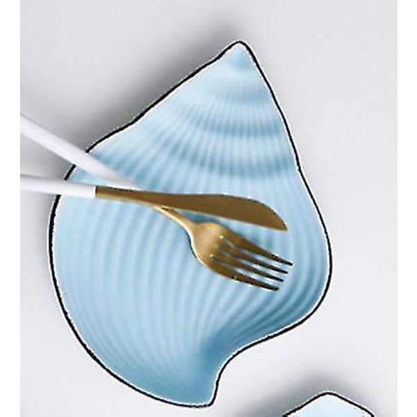 Ocean Style keraaminen lautanen astiasto Shell Bowl Sininen pöytäastia