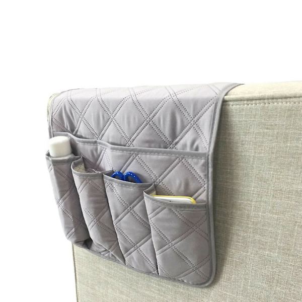 Armlæn Organizer TV Fjernbetjening Holder 5 Lomme Caddy Til Sofa Recliner Stol