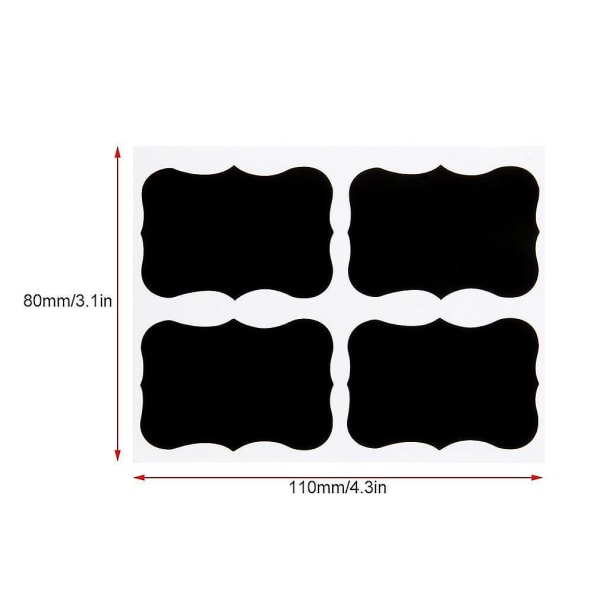 36x svarta tavlan Svarta tavla klistermärken 12x3