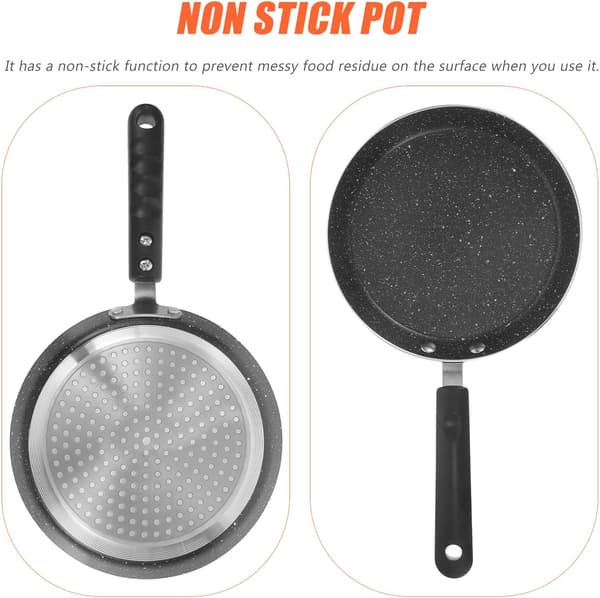 Non-Stick Stekepanne Aluminiumlegering Panne Varmeisolasjon Sterk Flat Design med Håndtak