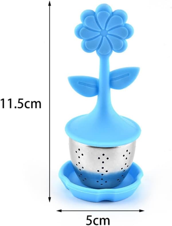 Tesil i silikon, värmebeständig med blomformad design, 2 st