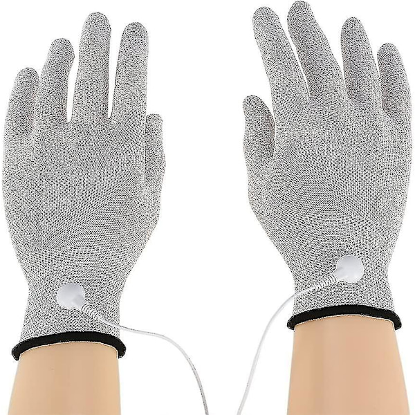 Ledende Klud Handske, Ledende Massage Handsker Extremo Massage Fysioterapi Elektroder Handsker Til Smertelindring I Hele Hånd