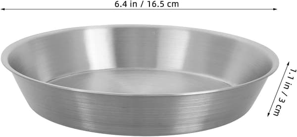 Rundt snackskab til kæledyr, non-stick, skridsikker, rundt bagefad i rustfrit stål, stor bageplade