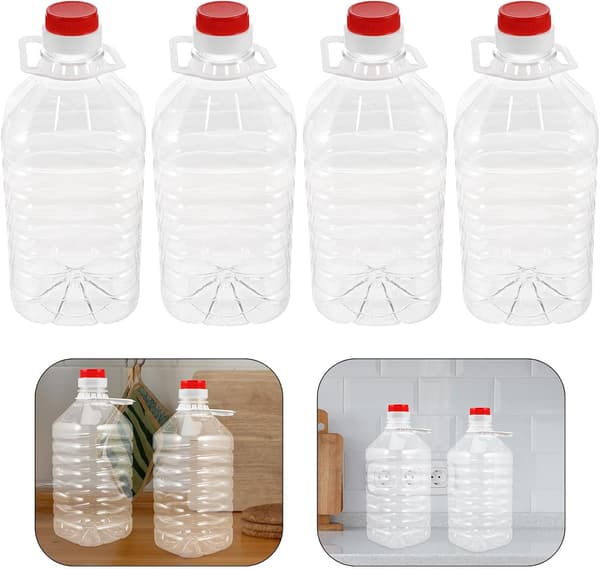 4 st matoljedispenserflaskor 2,5L bärbara vattenkannor för camping utomhus vattenförvaringsbehållare