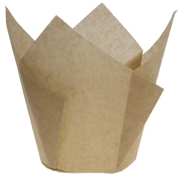 Cupcakeforme, 100 stk. Mini Tulipan Cupcakeforme Papir Muffinsbageskål