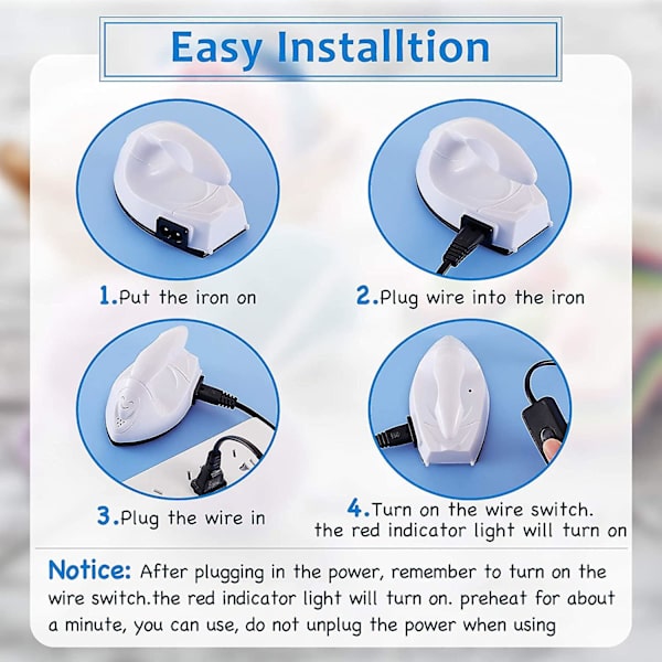 Mini Craft Iron Mini Lämpöpuristin Mini Rauta Kannettava Käsikäyttöinen Lämpöpuristin Pieni Rauta Latausjalustalla