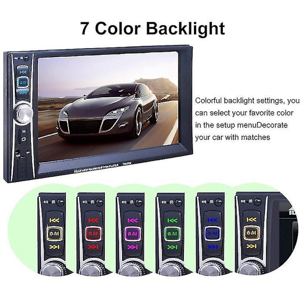 6,6 Tommer HD Bilradio MP5 Afspiller Touchscreen Telefonforbindelse