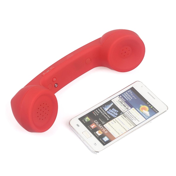 Trådlös Bluetooth Retro Handset med Volymkontroll Mikrofon för Iphone 8 7 Red