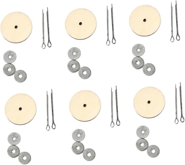 Tilbehør til dukkeledd i tre 20 par 35 mm sølv roterbare DIY bjørnedukke håndverksledd multifunksjonelle