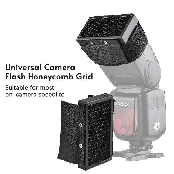 Universalkamera Flash Honeycomb Grid Metaltilbehør erstatning til Canon Nikon Sony Godox Yongnuo Speedlite Nem installation