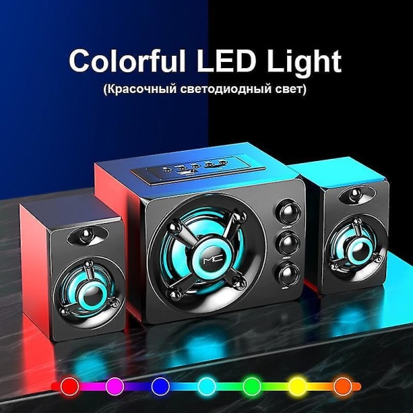 2023 LED Datamaskin Kombinasjonshøyttalere Aux USB Bluetooth