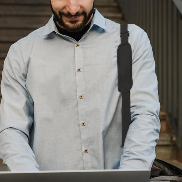 Universal Justerbar Sort Skulderrem Erstatning til Laptop Tasker Messenger Tasker til Kontor- og Rejsebrug