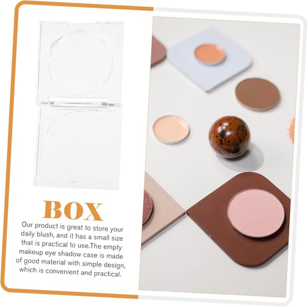4 st tomma highlighter ögonskuggsförvaringsfodral Kompakt transparent kosmetisk bricka
