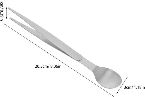 Mini smaksprøveskje spisepinner rustfritt stål 20,5 cm rustfri solide kjøkkenredskaper