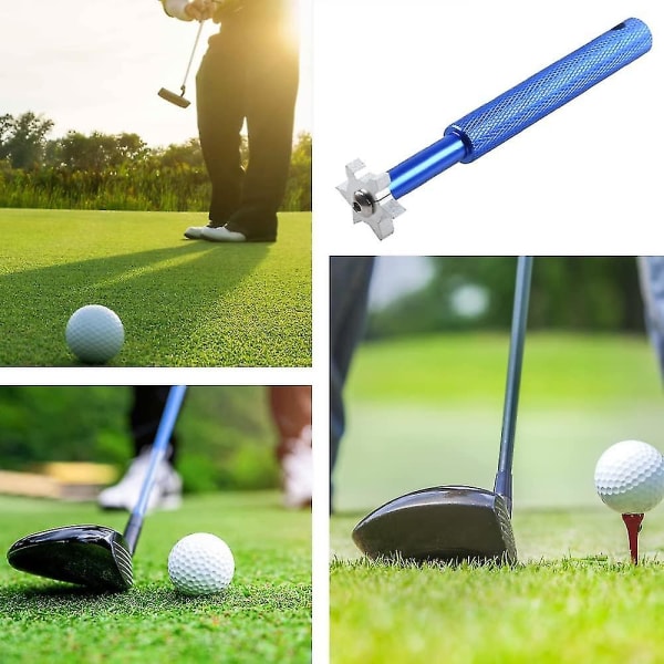 Golfklub Groove Skarpner Golfklub Rengøringsmiddel Golf Tilbehør Til De Fleste Jern Pitching Sand Lob Gap (1 stk, Blå)