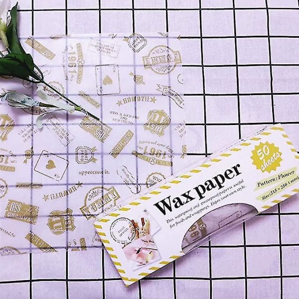 100 kpl Food Wax Paper Wrap 2 Style