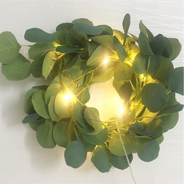 2m Kunstig Mørkegrøn Eucalyptus Garlandstreng Blade Vine