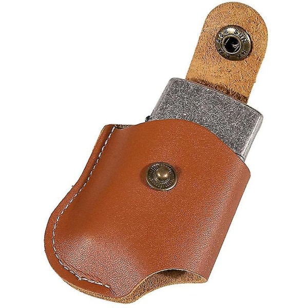 Bärbar Retro Eldstartare Läderpåse Flerfunktionell Hållbar Tändare Fickhållare Perfekt Present