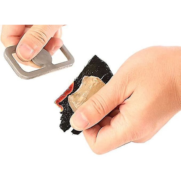 Tulitikku Carbon Steel Flint Striker Char Cloth