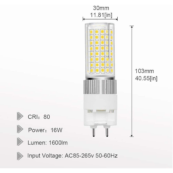 1st LED-lampa G12 16W 120 LED-lampor 160W G12 Glödlampa