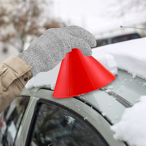 Magiske isskraper, kjegleformet snøfjerner til bil