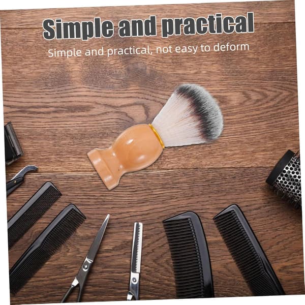 2 stk myk bust skjeggkost for menn ergonomisk håndtak barberkost