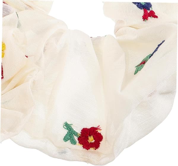 2 stk. broderede blomsterhårbånd Elastiske hårelastikker til kvinder Farverige blomster til hestehaler til daglig brug