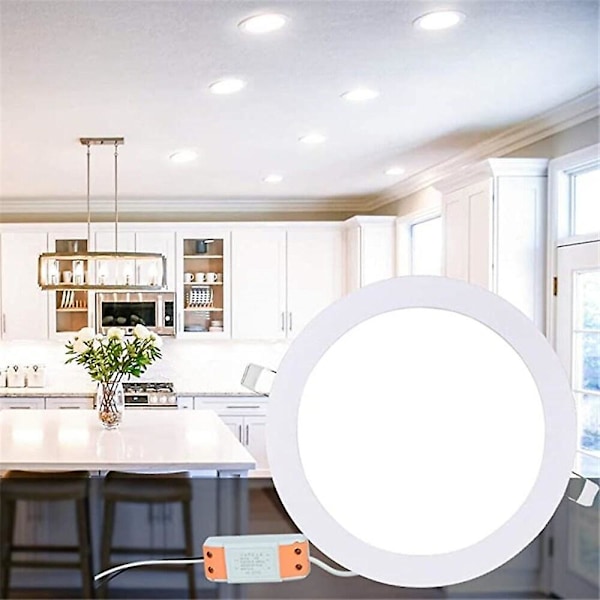 1 stk. 12W LED Panel Lys Downlight Rund Loftlampe AC