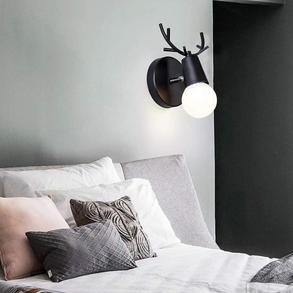 Moderne væglamper Indendørs væglamper med dekorative metallamper i træ Soveværelse Stue Trappegang Gang Badeværelse