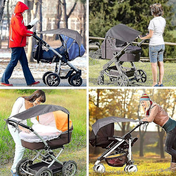 Solsejl til Barnevogn Justerbar Solbeskyttelse til Baby Bathgray1pcs