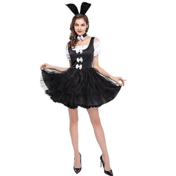 Hieno Bunny Girl Tuxedo -korvakorusetti XL