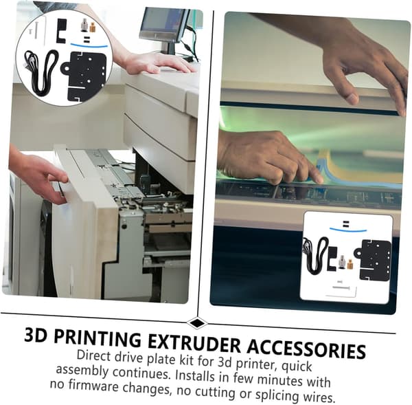 2 stk. aluminiumsprinterekstruderadapter anodisering til printere, komplet udskiftningssæt