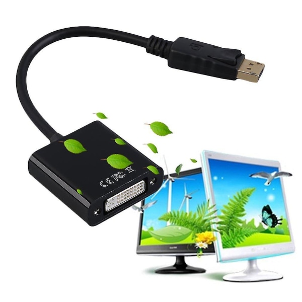 DisplayPort DP Hann til DVI Hunn Konverter Videoovergang