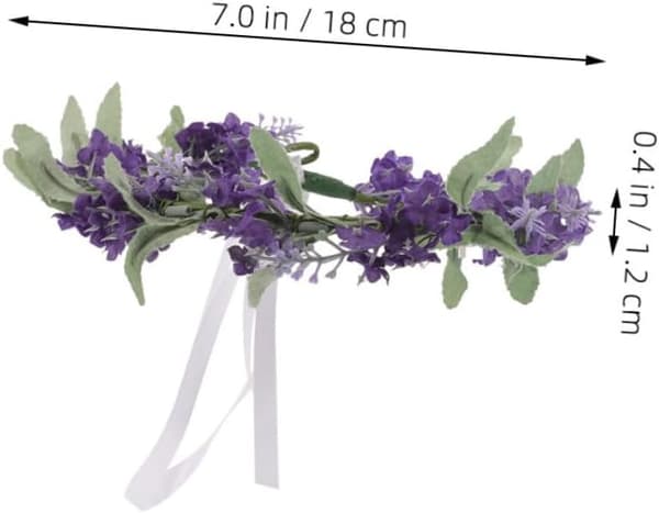 2 stk lilla lavendel blomsterkrone pannebånd med elegant design