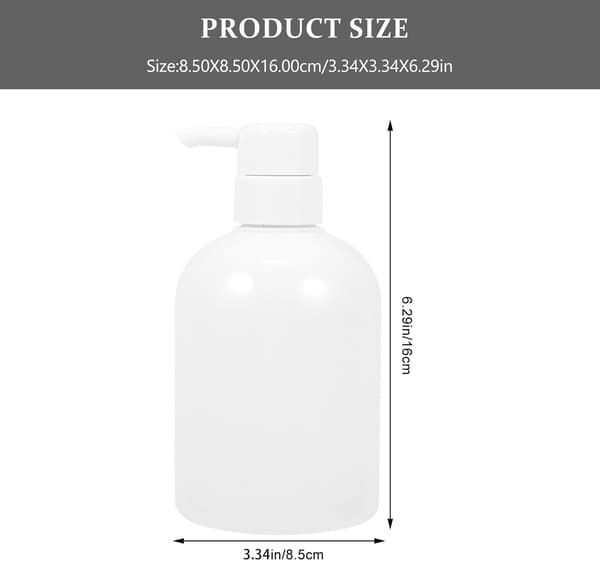2 stk plast lotion dispenser klem såpeflasker 500ml hvit