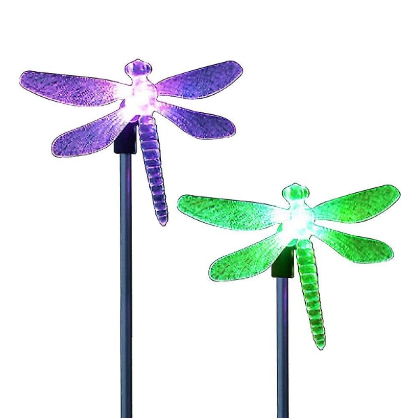 1 1 kpl Solar Garden Stake Light tai 2 kpl Solar Garden Stake Light 1 1 kpl tikkuja tai 2 kpl sauvoja Dragonfly 2 kpl