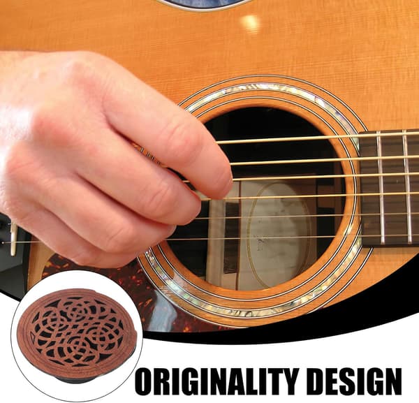 Trä Ljudhålsskydd Akustisk Gitarr Trä Ljudhålsskydd