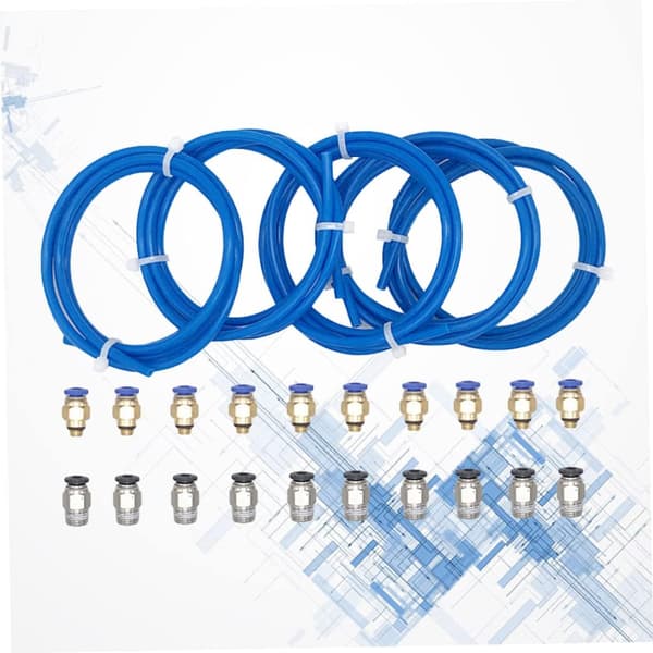 Skrivartillbehör Snabbkoppling PTFE-rörsats Hot End Extrudering Snabbkoppling Blått Fluorrör