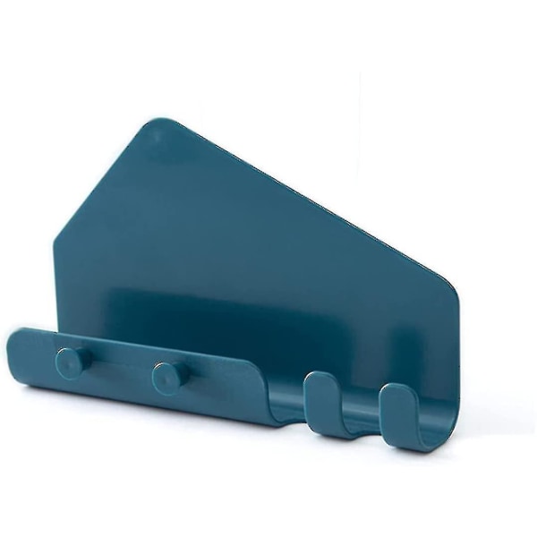 Creative Mobiltelefon Förvaringsställ för surfplattor Väggmonterad skåpdörrar med 4 krokar Badrum Sovrum Kök Förvaringsskåp (marinblå)