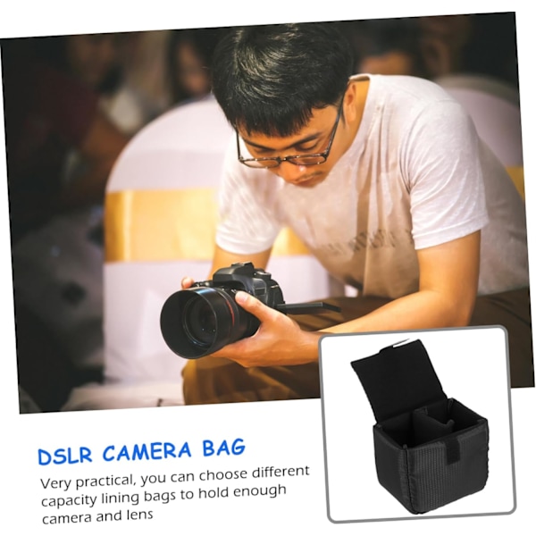 2 stk. Polyester Linsepose Veske for DSLR Kamera Linse Vanntett Støtsikker SLR Veske Beskytt Utstyret Ditt