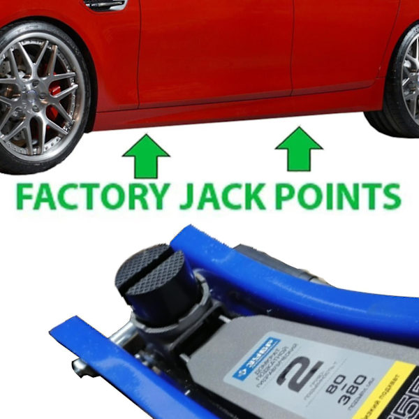 Gulvsporret Bil Gummi Jack Pad Rammebeskytter Adapter Jacking Tool Pinch Weld