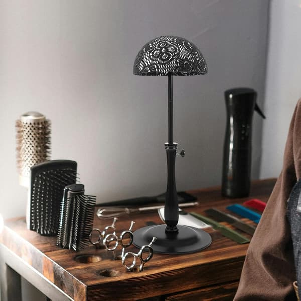Parykkutstillingsstativ Blondemønster Bordhattstativ Parykkholderhode for stylingstativ Hatt