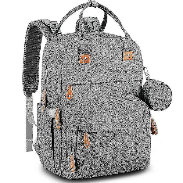 Babyblöjväskor Multifunktionell Vattentät Reseväska för Blöjor Dark Gray