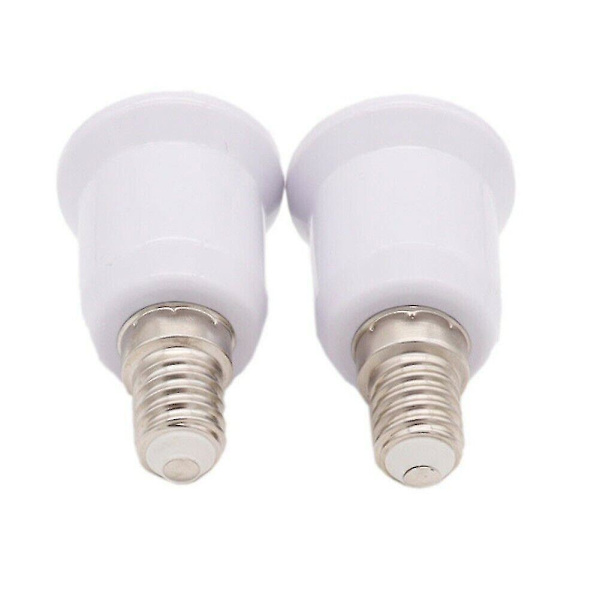 120 Ljusbas LED-lamphållare E14 till E27 Adapter E14-e27 Sockelbas (vit) (2 st)